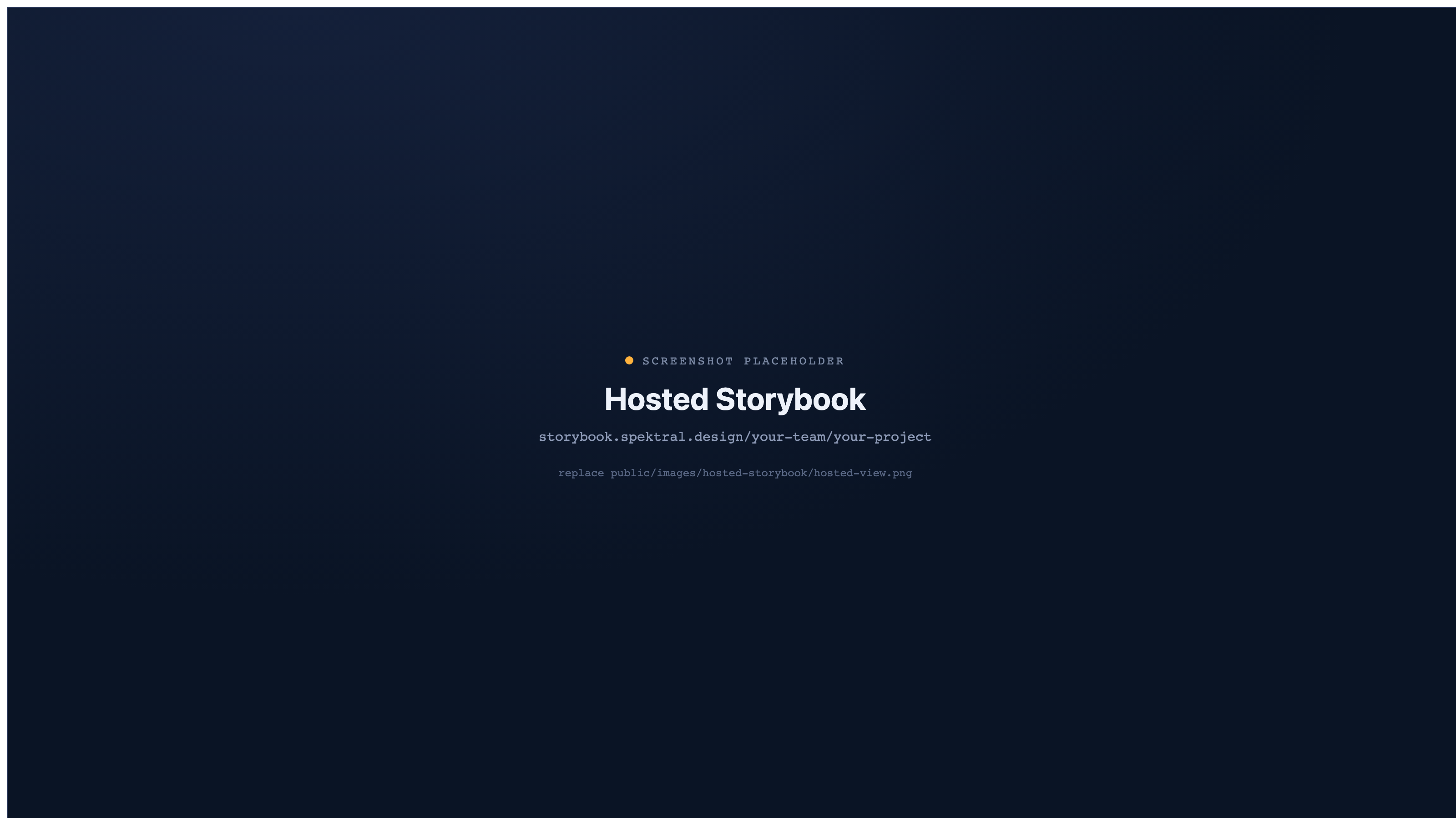 A published Storybook served at a private per-team URL