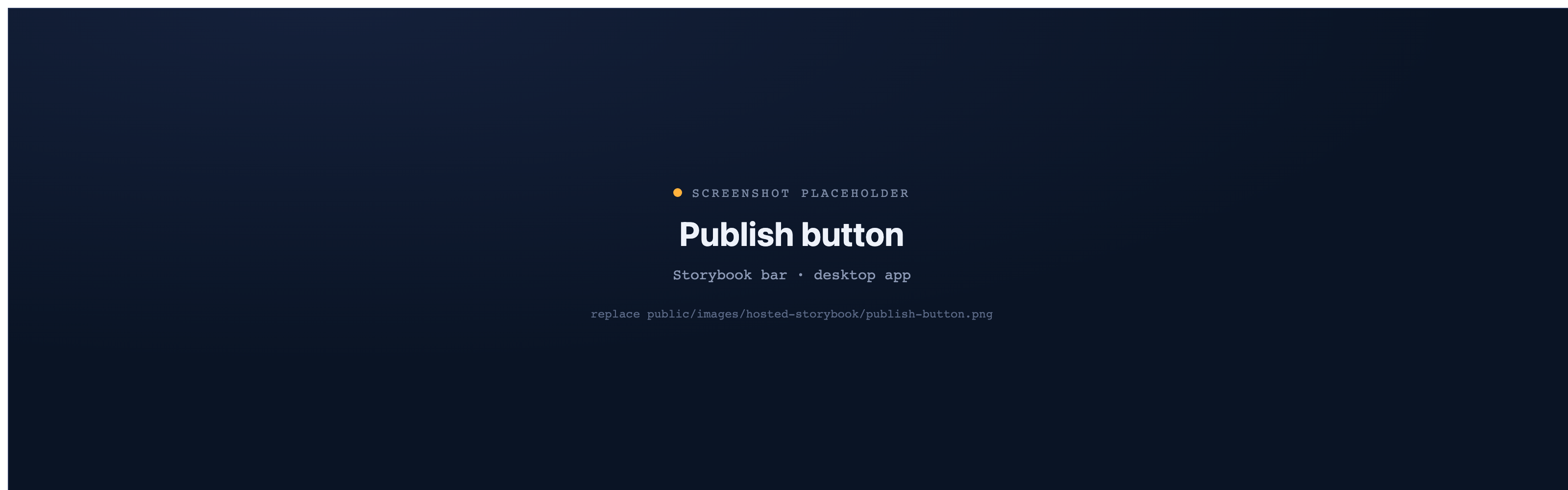 The Publish button in Spektral's Storybook bar